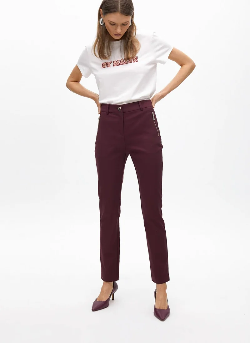لولا كساديمونت Stretch fabric trousers with zipped pocket